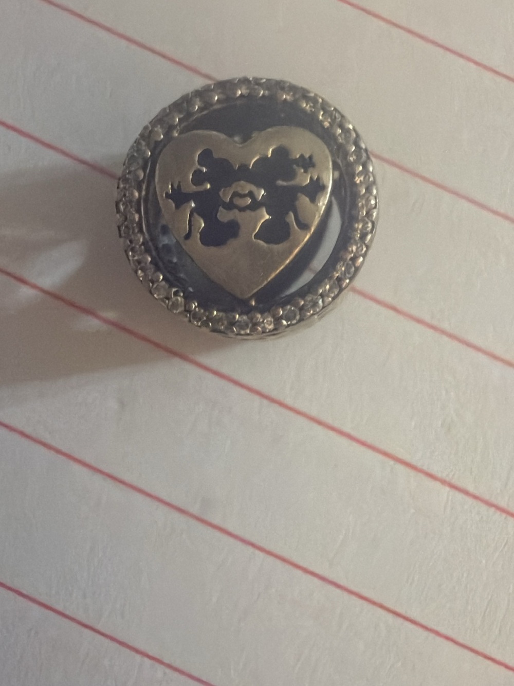Mickey and Minnie Smooching Charm Disney